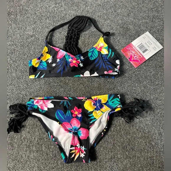 NWT Kanu Surf Girls' Willow 2-Piece Swimsuit Size 4T - Picture 3 of 6